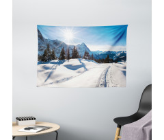Mountain Pine Trees Wide Tapestry
