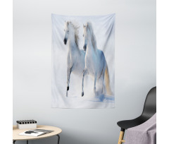 Wintertime Horse Animal Tapestry