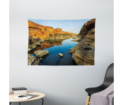 River Between Cliffs Wide Tapestry