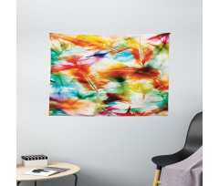 Puffy Dreamy Feathers Wide Tapestry