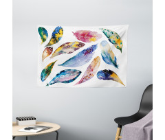 Ornate Feather Wide Tapestry