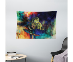 Grunge Tribal Wide Tapestry