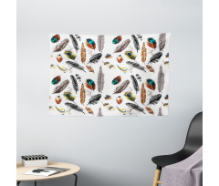 Vivid Feathers Vivid Art Wide Tapestry