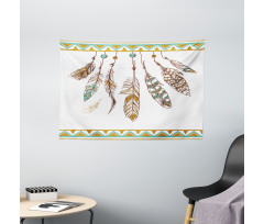 Boho Style Feather Old Wide Tapestry