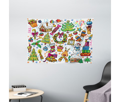 New Year Candies Wide Tapestry