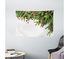Tree Branches Cones Wide Tapestry