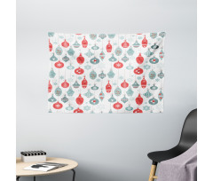 Joyful Xmas Pattern Wide Tapestry