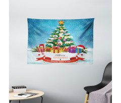 New Year Theme Boxes Wide Tapestry
