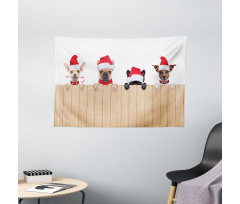 Wooden Fences Humor Wide Tapestry