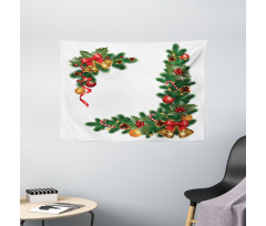 Trees with Ornaments Wide Tapestry