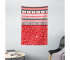 Geometric Snowflakes Tapestry