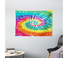 Rainbow Tie Dye Effect Wide Tapestry