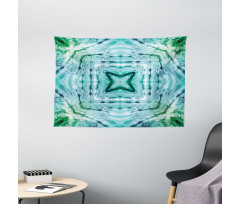 Abstract Teal Wide Tapestry