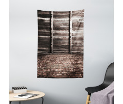 Brick Floor Wooden Wall Tapestry