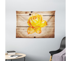 Rose Petals and Flowers Wide Tapestry
