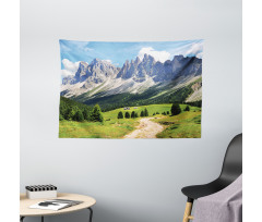 Pathway to Forest Alps Wide Tapestry