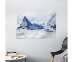 Clouds on Summit Winter Wide Tapestry