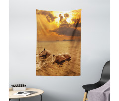 Dolphins Dusk Tapestry
