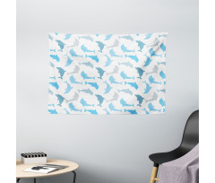 Jumping Dolphin Wide Tapestry