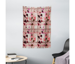 Heart Swirling Leaves Tapestry