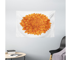 Dahlia Flower Floral Wide Tapestry