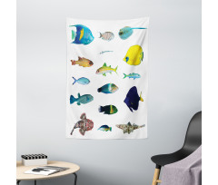 Marine Life Creatures Tapestry