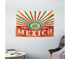 Vintage Poster Effect Wide Tapestry