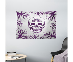 Spooky Gothic Halloween Wide Tapestry