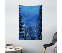Winter Forest Trees Tapestry