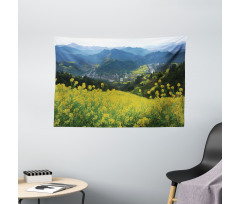 Flower Mountains Wide Tapestry