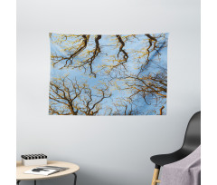 Vibrant Sky with Trees Wide Tapestry