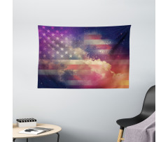 Cloudy Night USA Wide Tapestry