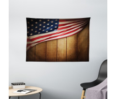 Retro Wooden Country Wide Tapestry