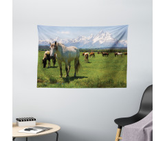 Horses Wide Tapestry