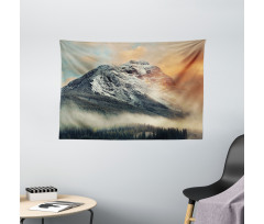 Snowy Peak Mountain Wide Tapestry