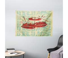 Groovy Rock Music Vibe Wide Tapestry