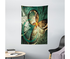 Surreal Flowers Motif Tapestry