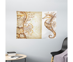 Seahorse Exotic Fishes Wide Tapestry