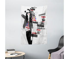 Modern Teen Girl USFlag Tapestry