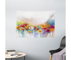 Gerbera Flower Bouquet Wide Tapestry