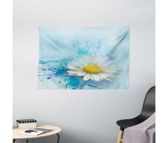 Painting Effect Daisy Wide Tapestry