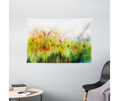 Violet Garden Flower Wide Tapestry