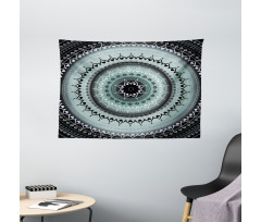 Vintage Mandala Circles Wide Tapestry