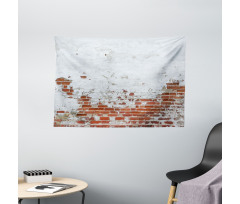 Aged Vintage Brick Wall Wide Tapestry