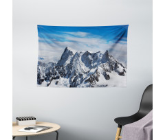 Picturesque Mont Blanc Wide Tapestry