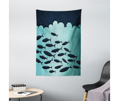 Surreal Ocean Life Theme Tapestry