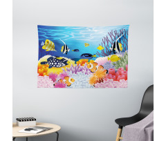 Fish Coral Reefs Wide Tapestry