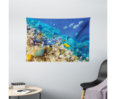 Aquatic Corals Wide Tapestry