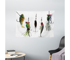 Fishing Baits Hobby Leisure Wide Tapestry