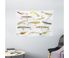 Hunting Sea Animals Theme Wide Tapestry